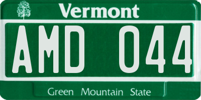 VT license plate AMD044
