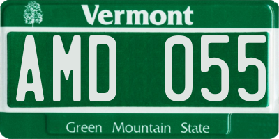 VT license plate AMD055