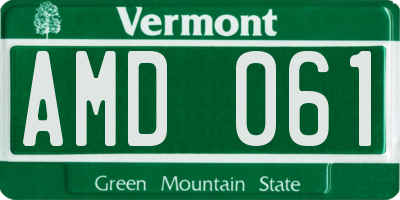 VT license plate AMD061