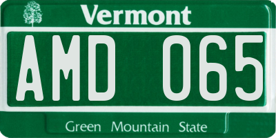 VT license plate AMD065