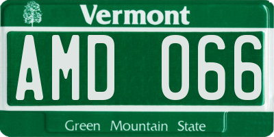 VT license plate AMD066