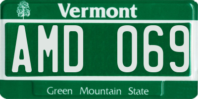 VT license plate AMD069