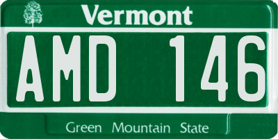 VT license plate AMD146