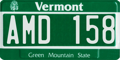 VT license plate AMD158