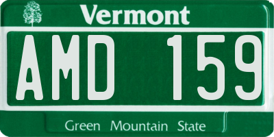 VT license plate AMD159