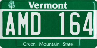 VT license plate AMD164
