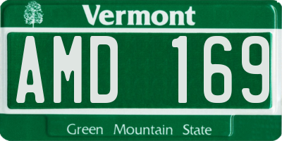 VT license plate AMD169