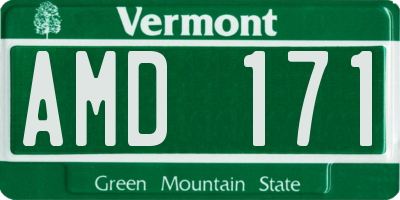 VT license plate AMD171