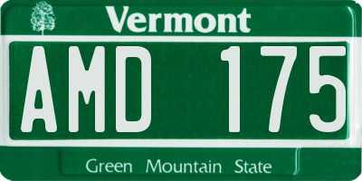 VT license plate AMD175