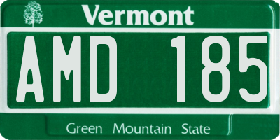 VT license plate AMD185