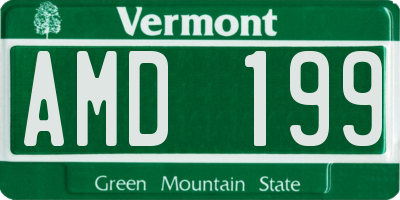 VT license plate AMD199