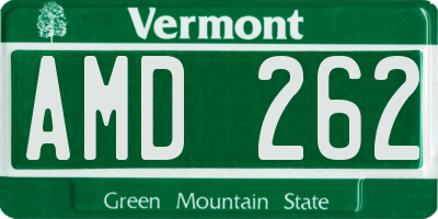 VT license plate AMD262