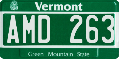VT license plate AMD263