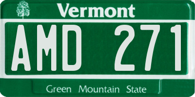VT license plate AMD271