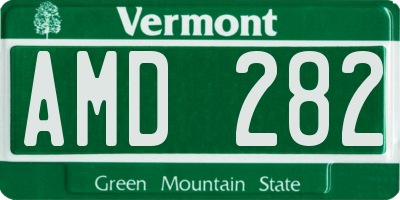 VT license plate AMD282
