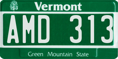 VT license plate AMD313