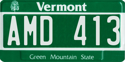VT license plate AMD413
