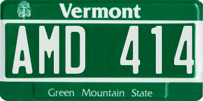 VT license plate AMD414