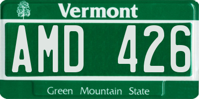 VT license plate AMD426