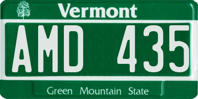 VT license plate AMD435
