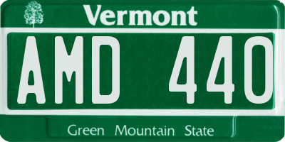 VT license plate AMD440