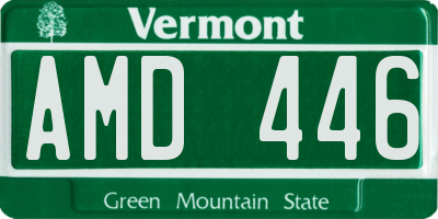 VT license plate AMD446