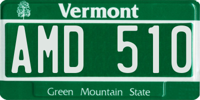 VT license plate AMD510