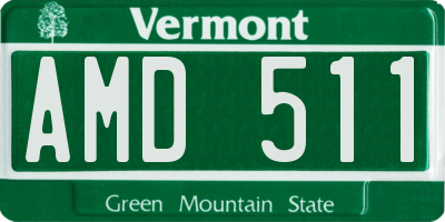 VT license plate AMD511