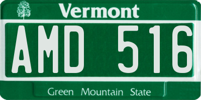 VT license plate AMD516