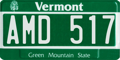 VT license plate AMD517