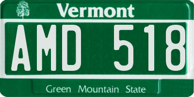 VT license plate AMD518