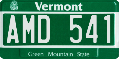 VT license plate AMD541