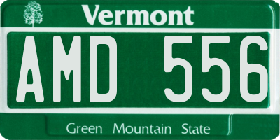 VT license plate AMD556