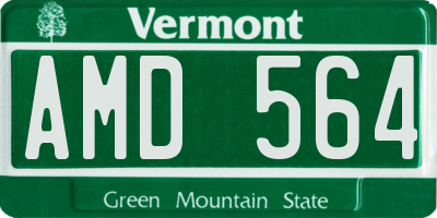VT license plate AMD564
