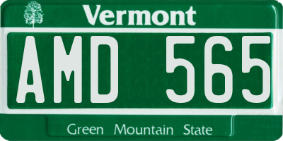 VT license plate AMD565