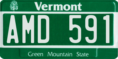 VT license plate AMD591