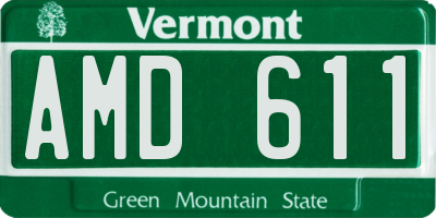 VT license plate AMD611