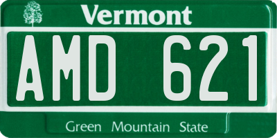 VT license plate AMD621