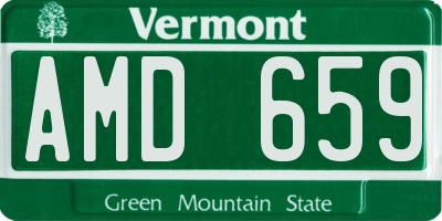 VT license plate AMD659