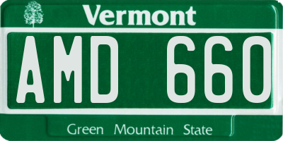 VT license plate AMD660
