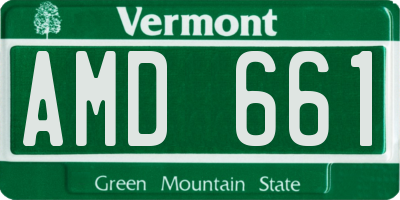 VT license plate AMD661