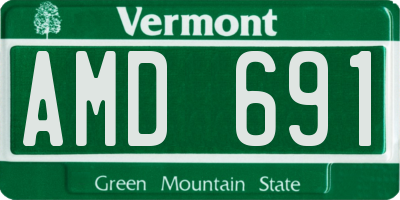 VT license plate AMD691