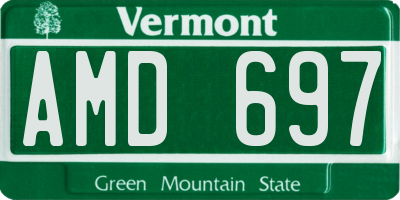 VT license plate AMD697