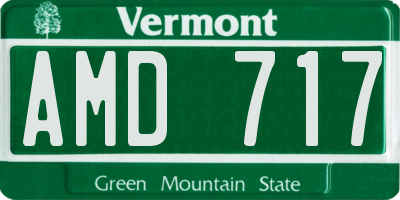 VT license plate AMD717