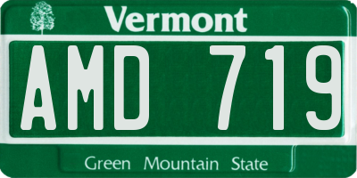 VT license plate AMD719