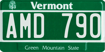 VT license plate AMD790