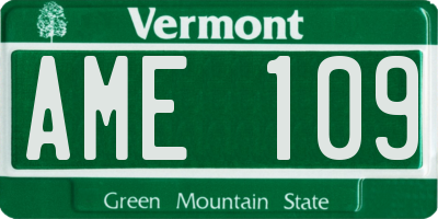 VT license plate AME109