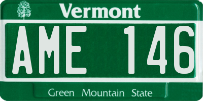 VT license plate AME146