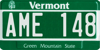 VT license plate AME148