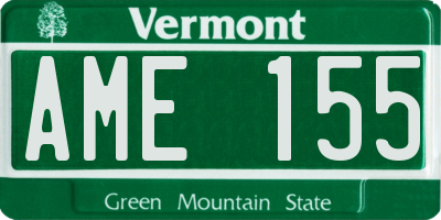VT license plate AME155